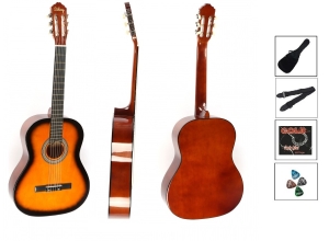 Sidney 4/4 Klasik Gitar Seti (Gitar-Kılıf-Tel-Askı-Pena)